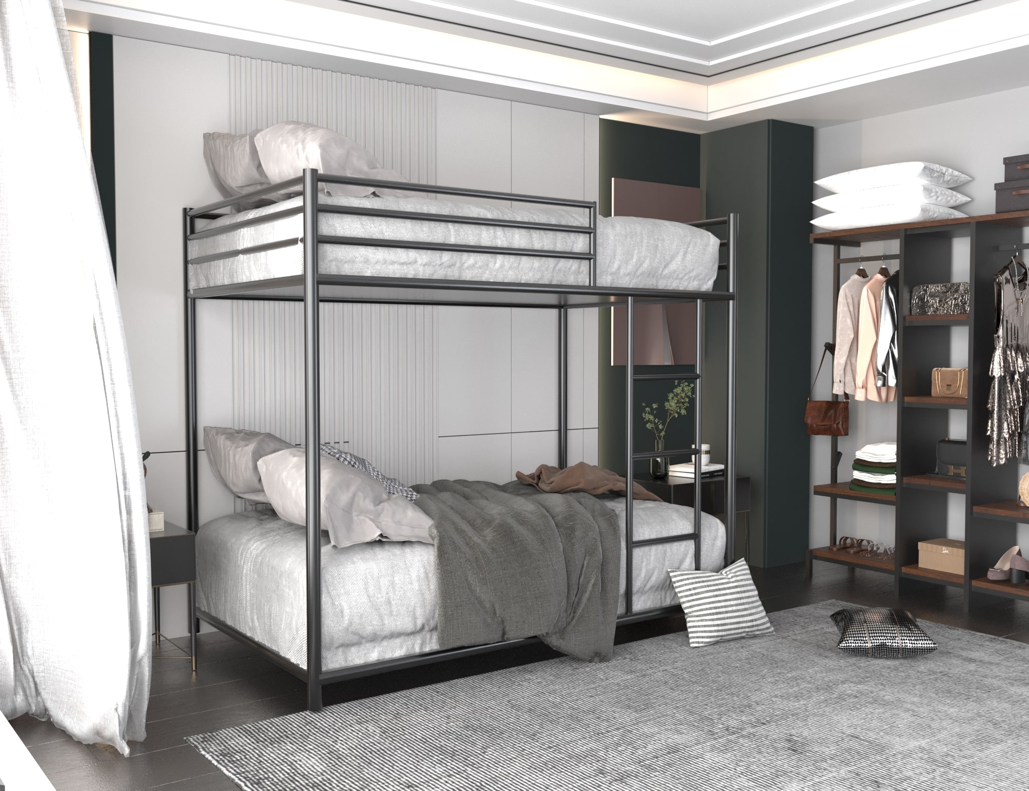 سرير دورين للكبار في مصر حديد 200 سم