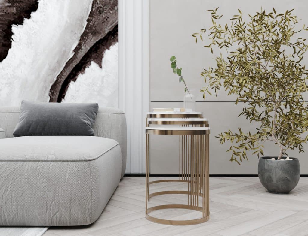 ترابيزة جانبية - ترابيزة استانلس - ترابيزة مودرن - ترابيزة قهوة - ترابيزة استانلس ذهبي