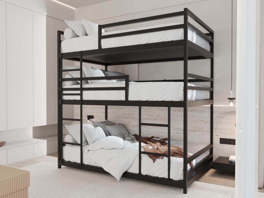 سرير حديد مودرن 3 دور مناسب للأطفال والمراهقين
