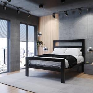 سرير حديد مودرن 160 سم أسود
