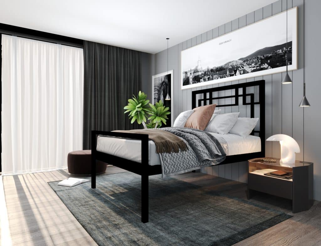 سرير حديد مودرن 150 سم