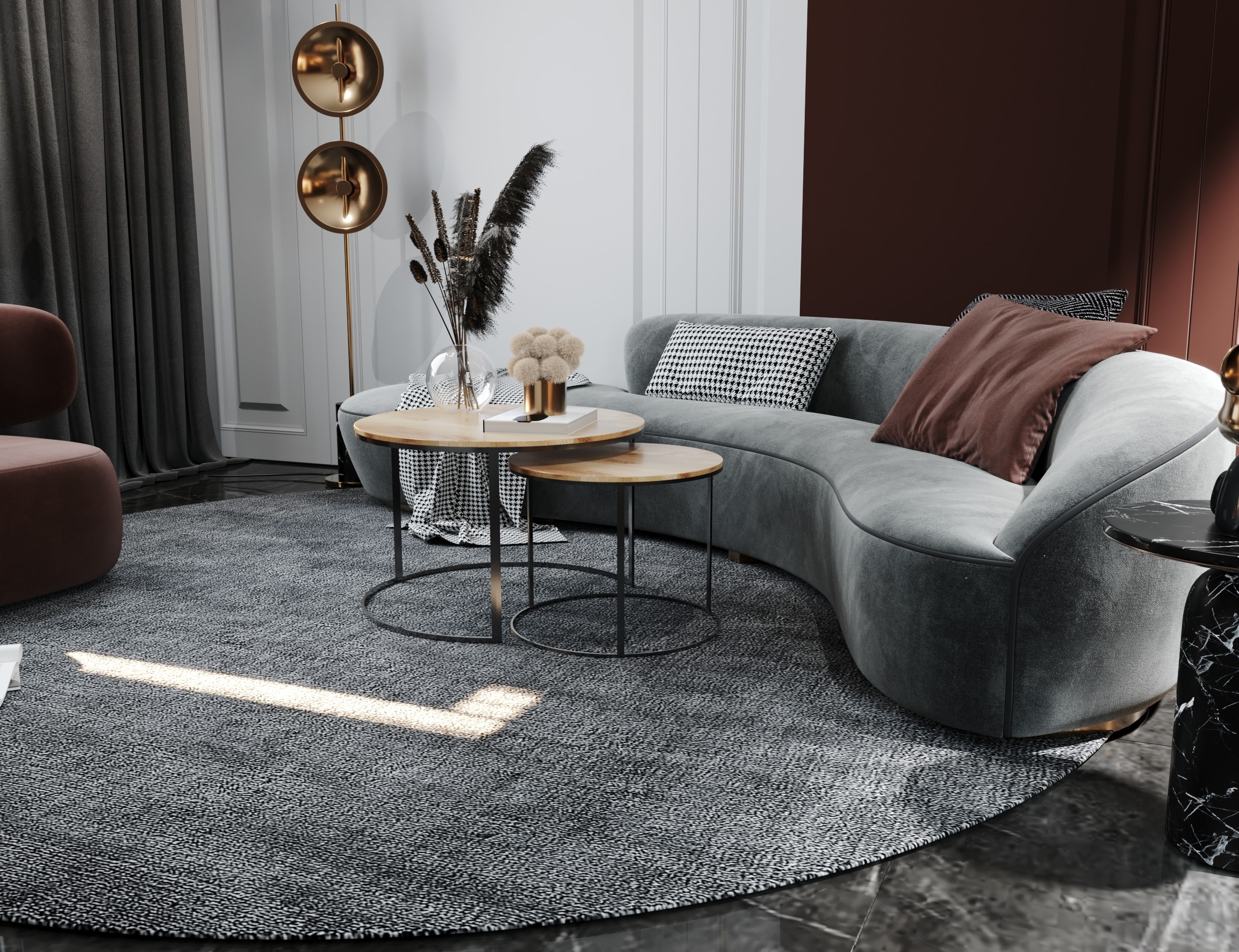 ترابيزة ركنة مودرن - ترابيزة انتريه مودرن - ترابيزة اسانلس - ترابيزة قهوة خشب