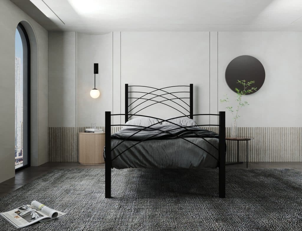 سرير حديد فورجيه مودرن 120 سم