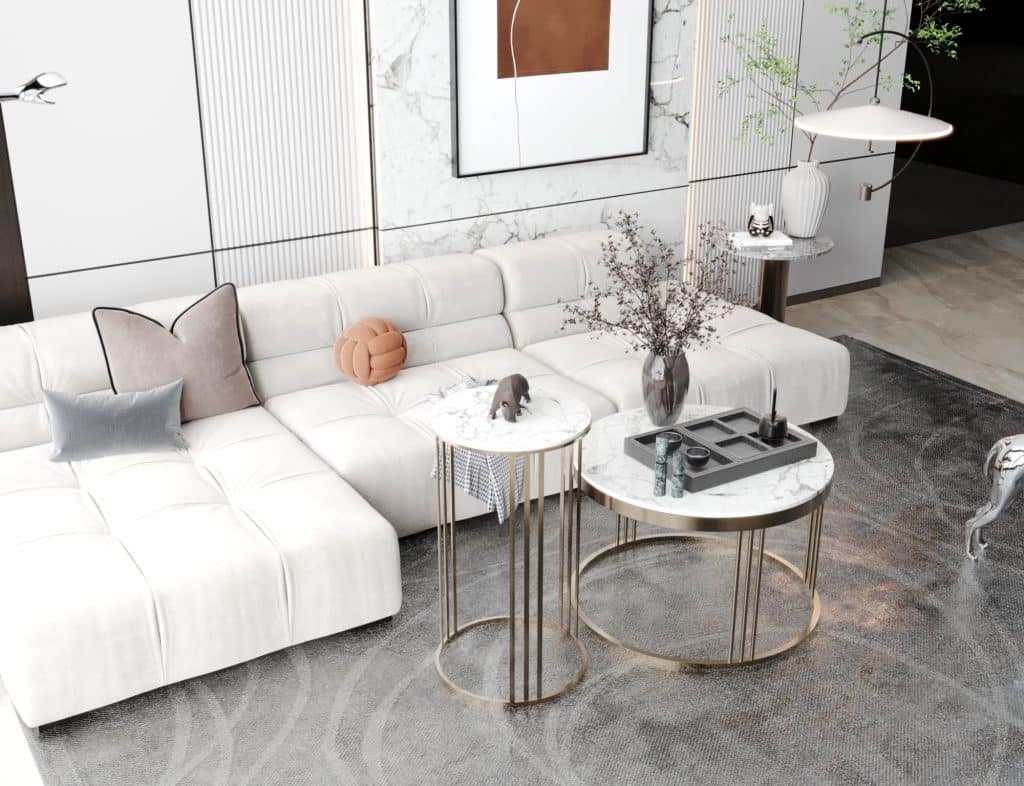 ترابيزة انتريه مودرن - ترابيزة ركنة مودرن - ترابيزة استانلس ذهبي