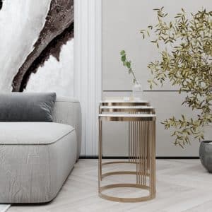 ترابيزة جانبية - ترابيزة استانلس - ترابيزة مودرن - ترابيزة قهوة - ترابيزة استانلس ذهبي