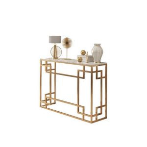 كونسول ستيل و رخام ذهبى وأبيض