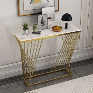 كونسول باللون الذهبي  – 90×30×120 سم