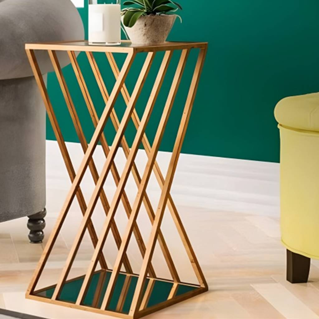 ترابيزه جانبية 65×40×40 سم  - ذهبي